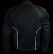 Milwaukee Leather MPM1793 Black Armored Mesh Motorcycle Jacket for Men - All Season Biker Jacket
