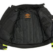 Milwaukee Leather MPM1794 Black Armored Mesh Racer Jacket with Reflective Piping for Men - All Season Jacket