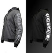 Milwaukee Leather Men's Bare Bones Charcoal Reflective Skull CE Armored Riding Hoodie, Shoulder and Elbow Armor - MPM1799