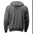 Milwaukee Leather Men's Bare Bones Charcoal Reflective Skull CE Armored Riding Hoodie, Shoulder and Elbow Armor - MPM1799