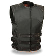 Milwaukee Leather MPM3300 Men's Black Zipper Front Assault Textile Vest