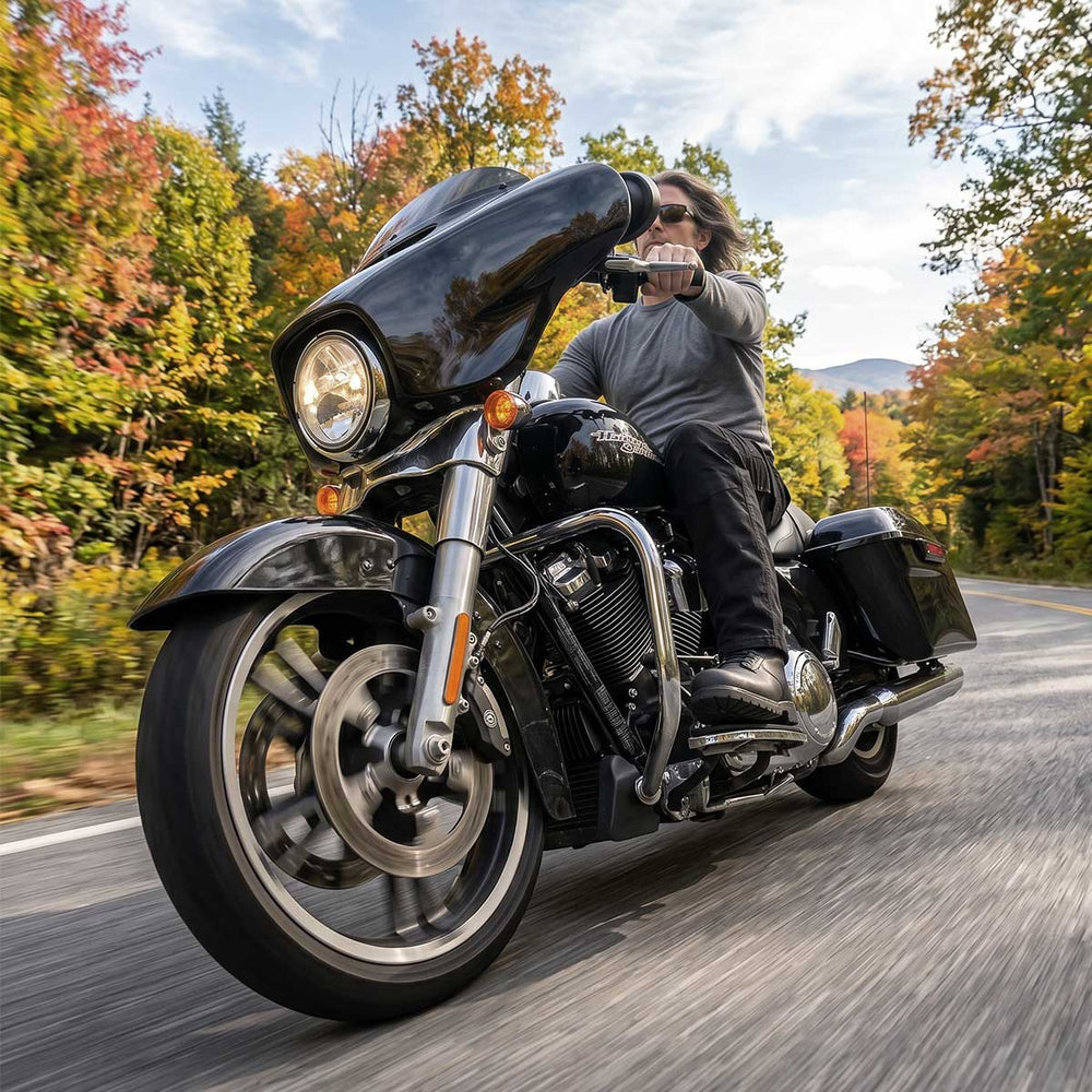 Milwaukee Leather MPM5591 Men's Republic Black CE Armored Motorcycle Denim Jeans Pants Reinforced w/ Aramid Fibers