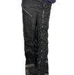 Milwaukee Leather MPM5705 Men's Black Vented Textile Chaps with Leather Trim and Snap Out Liner