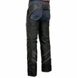 Milwaukee Leather MPM5705 Men's Black Vented Textile Chaps with Leather Trim and Snap Out Liner