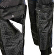 Milwaukee Leather MPM5705 Men's Black Vented Textile Chaps with Leather Trim and Snap Out Liner