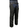 Milwaukee Leather MPM5705 Men's Black Vented Textile Chaps with Leather Trim and Snap Out Liner