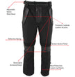 Milwaukee Leather MPM5728 Men’s Black Tri-Tex and Leather Motorcycle Biker Racing Pants w/ CE Armor Protection