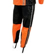 Milwaukee Leather MPM9510 Men's Black and Orange Motorcycle Water Resistant Rain Suit w/ Hi-Vis Reflective Tape