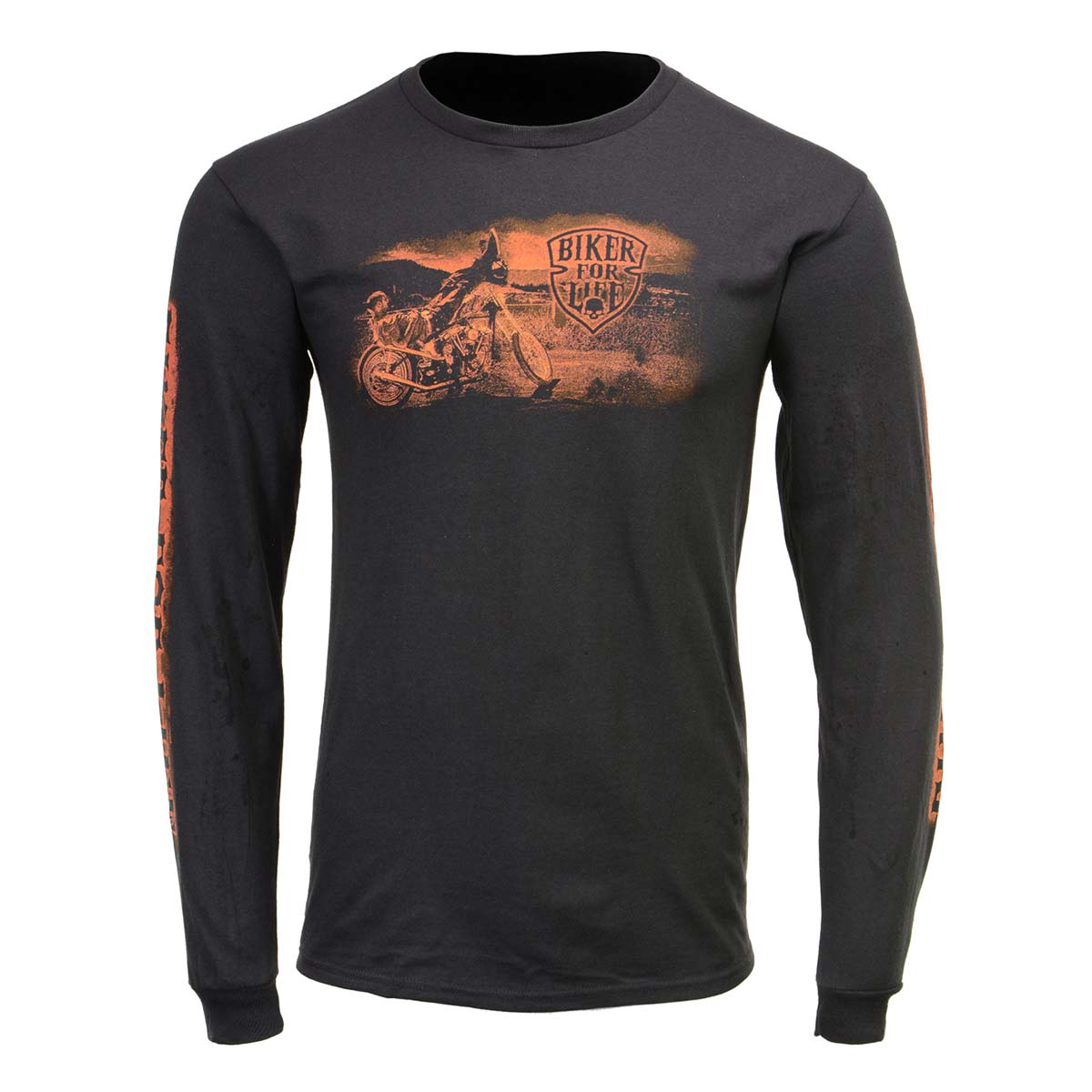 Milwaukee Leather MPMH117006 Men’s ‘Coolin’ Long Sleeve Black T-Shirt - X-Large