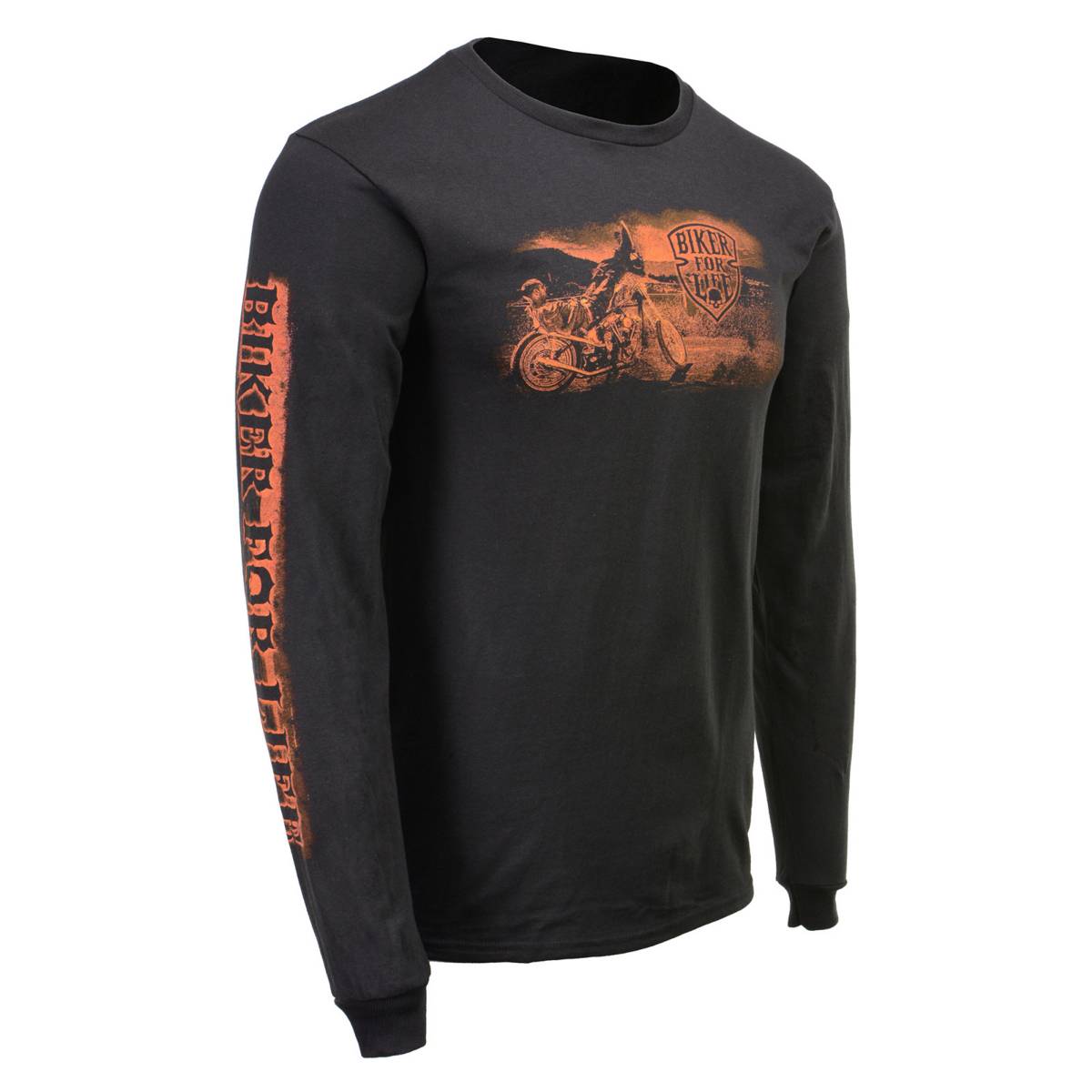 Milwaukee Leather MPMH117006 Men’s ‘Coolin’ Long Sleeve Black T-Shirt - 2X-Large