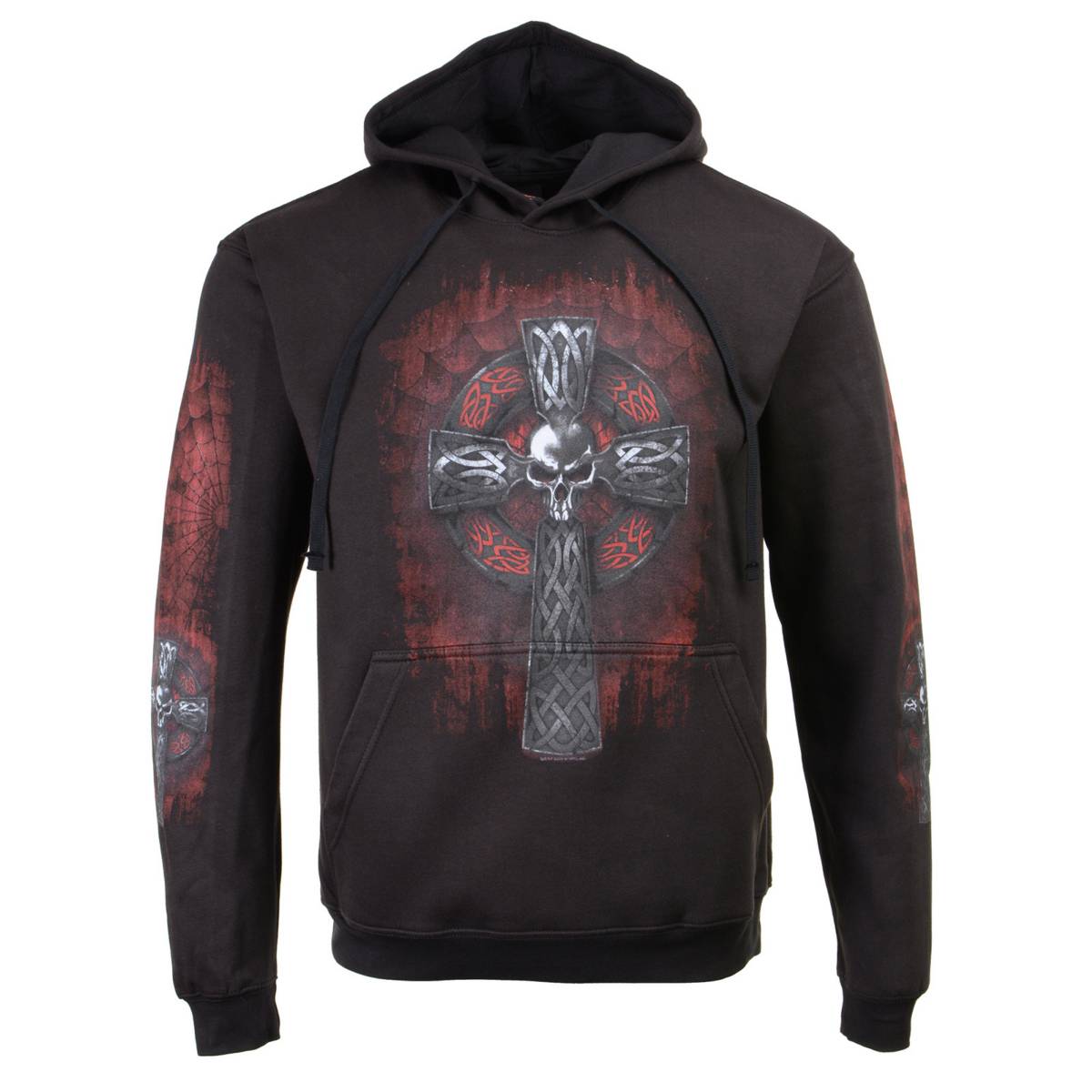 Milwaukee Leather MPMH118000 Men’s ‘Celtic Cross Pocket’ Black Hoodie - 3X-Large