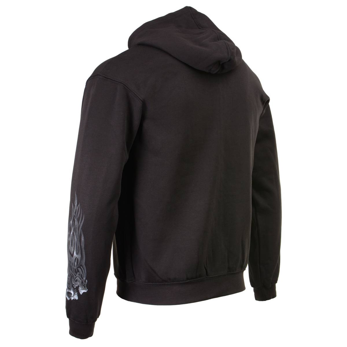 Milwaukee Leather MPMH118001 Men's 'Head Butt Skulls' Black Hoodie