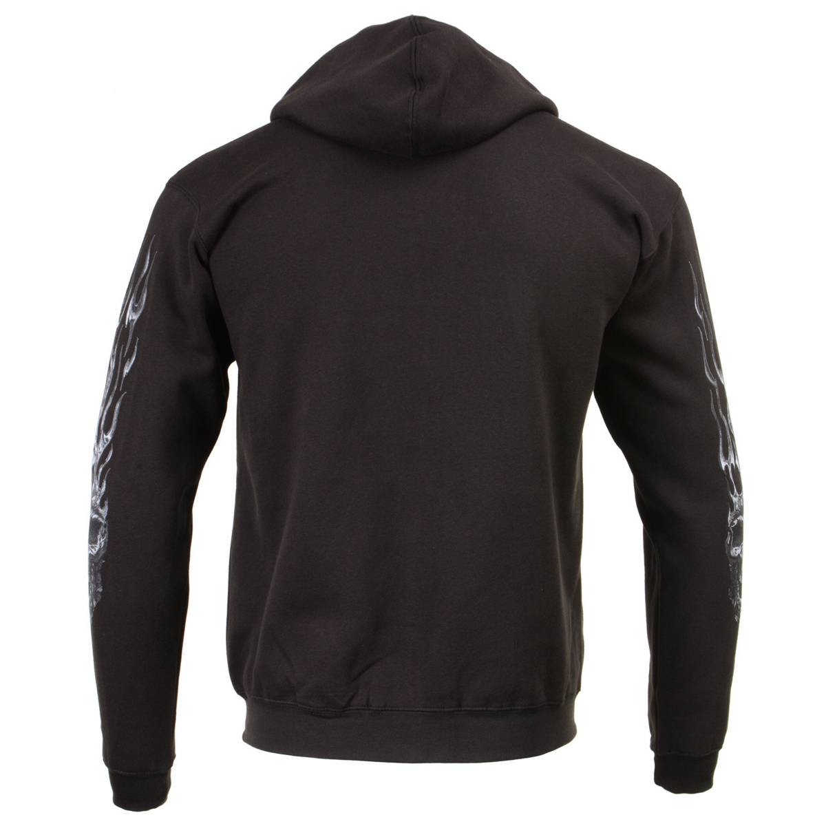 Milwaukee Leather MPMH118002 Men’s ‘Shredder Skull’ Black Hoodie with Zipper Closure - 2X-Large