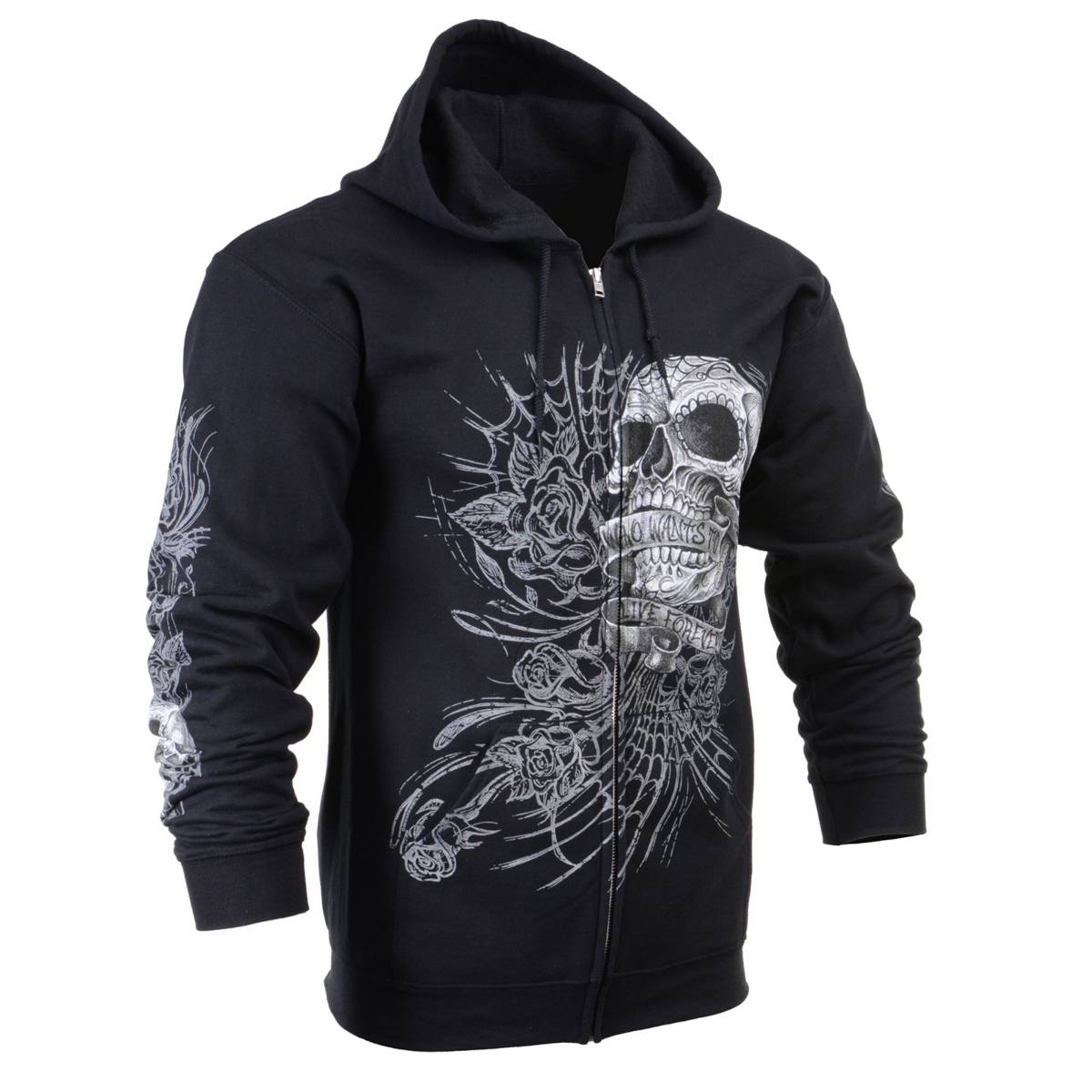 Milwaukee Leather MPMH118004 Men's 'Sweet Demise' Black Hoodie