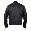 Milwaukee Motorcycle Clothing Company MV5020 Men's Black Motorcycle Leather Jacket with Scotter Collar