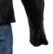 Milwaukee Motorcycle Clothing Company MV5020 Men's Black Motorcycle Leather Jacket with Scotter Collar