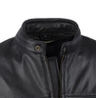 Milwaukee Motorcycle Clothing Company MV5020 Men's Black Motorcycle Leather Jacket with Scotter Collar