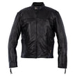Milwaukee Motorcycle Clothing Company MV5020 Men's Black Motorcycle Leather Jacket with Scotter Collar