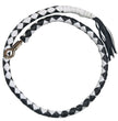 Hot Leathers MWH1103 ‘Get Back’ Genuine Black and White Leather Whip