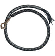Hot Leathers MWH1105 ‘Get Back’ Genuine Black and Silver Leather Whip
