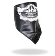 Hot Leathers NWL1004 Black Leather Skull Neck Warmer with Fleece Lining