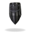 Hot Leathers NWL1008 Black Leather Reflective Skull Neck Warmer with Fleece Lining