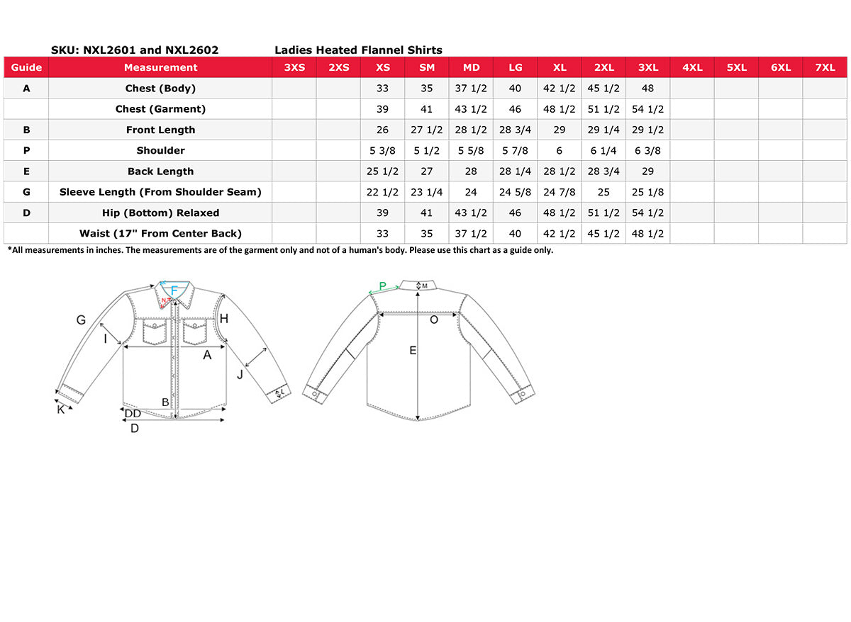 Nexgen Heat NXL2760SET Women's Black 'Heated' Soft Shell Jacket Front Zipper - Warming Jacket for Hiking Riding