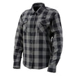 Nexgen Heat Women's NXL2601SET Bonnie Black/Grey Heated Flannel Shirt -for Winter Cold Weather Riding Outdoor Activities