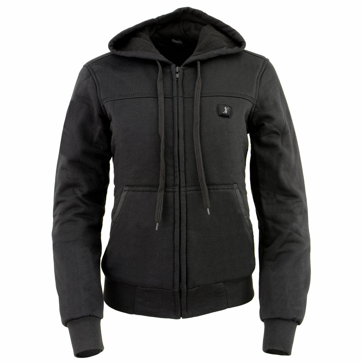 Nexgen Heat Women’s Black Heated Hoodie Jacket, – Front Zipper Insulated Thermal Wear - NXL2713