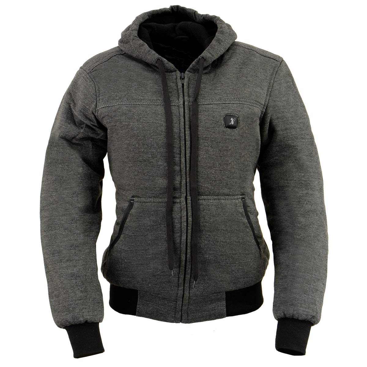 Nexgen Heat MPL2713SET Women Grey 'Heated' Front Zipper Fiery Hoodie Jacket for Outdoor Activities w/ Battery Pack