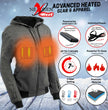 Nexgen Heat NXL2717DUAL Tech Women's Grey Heated Jacket Sweatshirt Hoodie for Winter Cold Weather