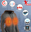 Nexgen Heat MPL2717DUAL Technology Women's Heated Hoodie - Grey Sweatshirt Jacket for Winter Season