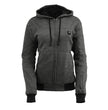 Nexgen Heat NXL2717DUAL Tech Women's Grey Heated Jacket Sweatshirt Hoodie for Winter Cold Weather