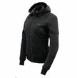 Nexgen Heat MPL2761SET Women's Black 'Heated' Soft Shell Racing Style Heated Jacket for Hiking Riding