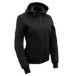 Nexgen Heat MPL2761SET Women's Black 'Heated' Soft Shell Racing Style Heated Jacket for Hiking Riding