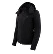 Nexgen Heat MPL2767SET Women's Black 'Heated' Soft Shell Jacket with Detachable Hood for Riding Hiking Winter Outdoor Activities