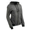 Nexgen Heat MPL2717DUAL Technology Women's Heated Hoodie - Grey Sweatshirt Jacket for Winter Season
