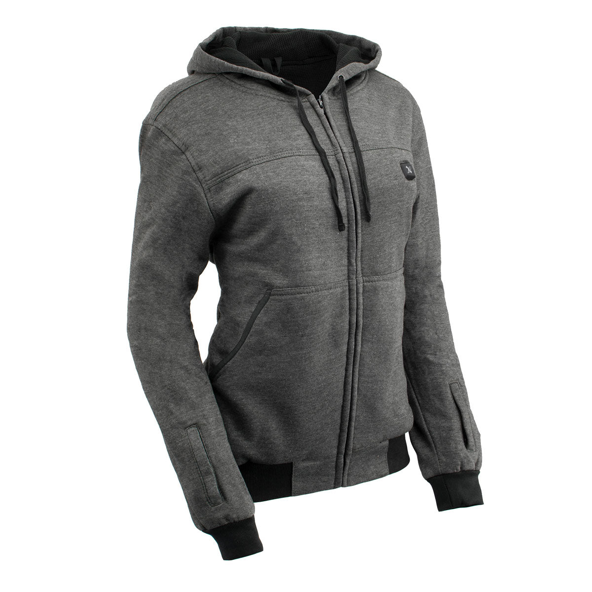 Nexgen Heat NXL2717DUAL Tech Women's Grey Heated Jacket Sweatshirt Hoodie for Winter Cold Weather