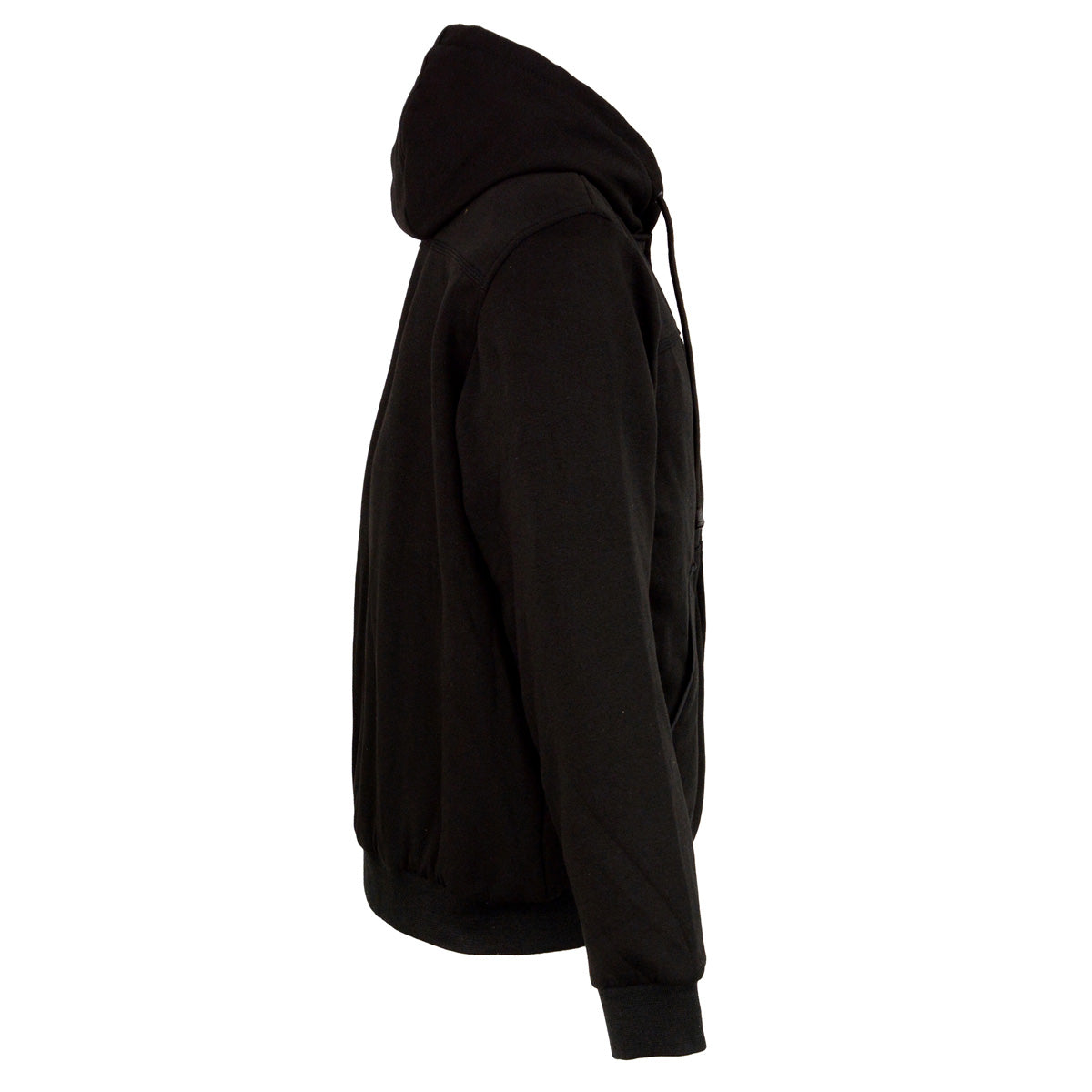 Nexgen Heat MPM1713SET Men's “Fiery’’ Heated Hoodie- Black Zipper Front Sweatshirt Jacket for Winter w/Battery Pack
