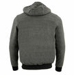 Nexgen Heat Men’s Grey Heated Hoodie Jacket – Winter Motorcycle Riding Gear for Cold Outdoors MPM1713SET