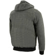 Nexgen Heat Men’s Heated Sweatshirt Hoodie – Grey Cold-Weather Gear for Riding & Outdoor NXM1713SET