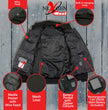 Nexgen Heat MPM1713SET12v Men's Black Heated Front Zipper Hoodie Jacket for Winter Outdoor Activities