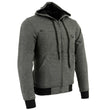 Nexgen Heat Men’s Heated Sweatshirt Hoodie – Grey Cold-Weather Gear for Riding & Outdoor NXM1713SET