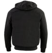 Nexgen Heat Men’s Black Heated Hoodie Jacket – Winter Motorcycle Riding Gear for Cold Outdoors MPM1713SET