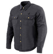 Nexgen Heat NXM1715SET Men's Scorcher Grey Heated Cotton Denim Jacket Shirt for Outdoor Activities