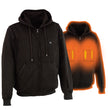 Nexgen Heat NXM1717DUAL Technology Men's Heated Hoodie - Black Sweatshirt Jacket - for Outdoor Winter Cold Weather