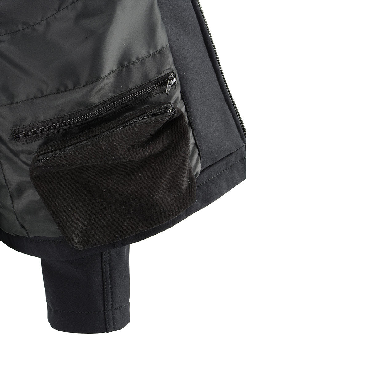 Nexgen Heat NXM1762SET Men’s Soft Shell Heated Jacket - Black Standup Collar Jacket for Winter with Battery Pack