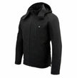 Nexgen Heat NXM1767SET Men's 'Ruffled' Black Soft Shell Heated Hooded Jacket- for Outdoor Winter Cold Weather Activities