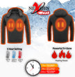 Nexgen Heat MPM1767SET Men's Black 'Heated' Soft Shell Hooded Zipper Front Jacket with Detachable Hood