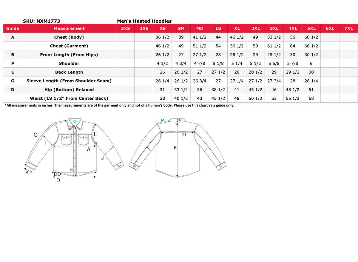 Nexgen Heat MPM1773SET Men's Heated High Visibility Work Hoodie, Neon Green Hi Vis Reflective Hoodie